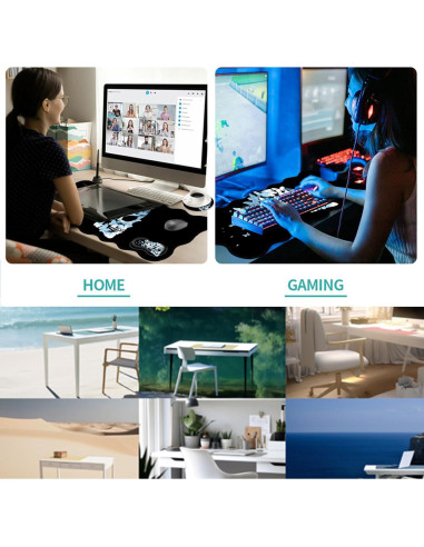 Alfombrilla de escritorio 4 en 1 EFGWSDER Calavera de mariposa