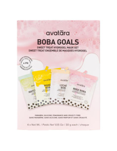 Conjunto de Mascarillas Hidrogel Avatara Boba Goals 4-Pack 30g