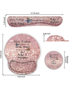 Soporte de Muñeca Ergonómico Yuxcfhjfe + Alfombrilla de Ratón 2