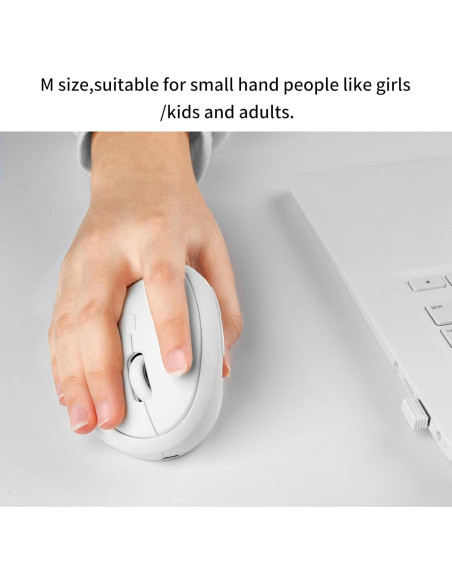 Ratón Vertical Inalámbrico Sokelinn-six Blanco 1600DPI Ergonómico