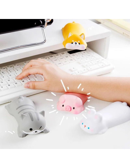 Comimark Soporte de Muñeca Ergonómico para Ratón y Teclado - 2 PCS