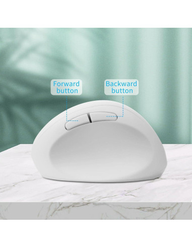 Ratón Vertical Inalámbrico Sokelinn-six Blanco 1600DPI Ergonómico