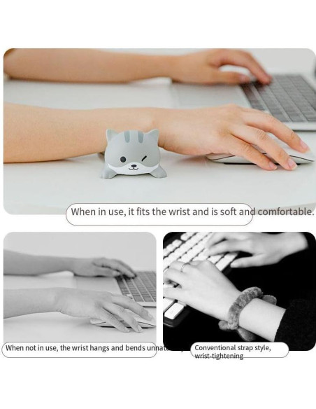 Comimark Soporte de Muñeca Ergonómico para Ratón y Teclado - 2 PCS