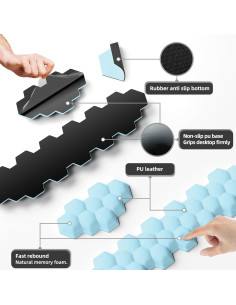 Juego de Reposamuñecas Ergonómico EYROZILL - Espuma Viscoelástica 2