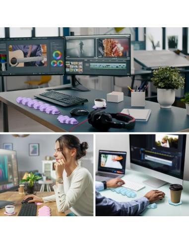 Juego de Reposamuñecas Ergonómico EYROZILL - Espuma Viscoelástica