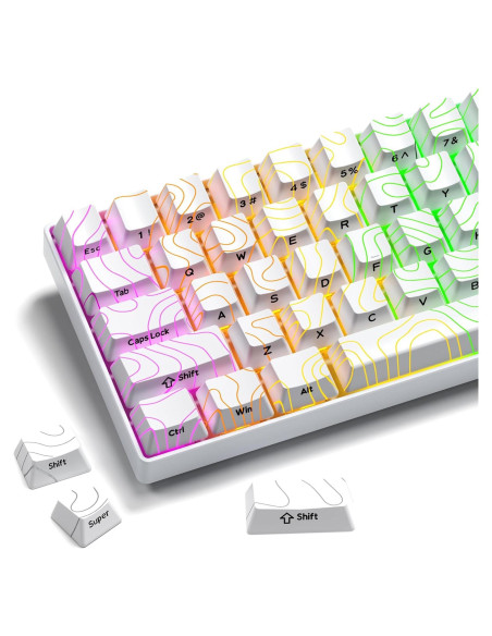 Juego de Teclas Retroiluminadas Blancas PBT XVX 140 Piezas