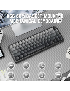 Teclado Mecánico Inalámbrico Attack Shark X66 RGB 66 Teclas 2