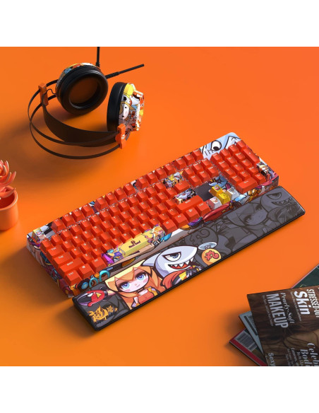 Reposap muñecas ergonómico AJAZZ 42.9x7.1cm negro