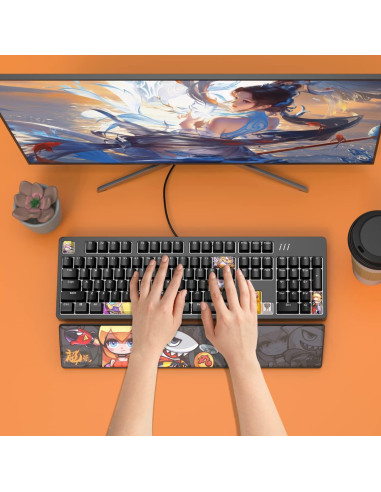 Reposap muñecas ergonómico AJAZZ 42.9x7.1cm negro