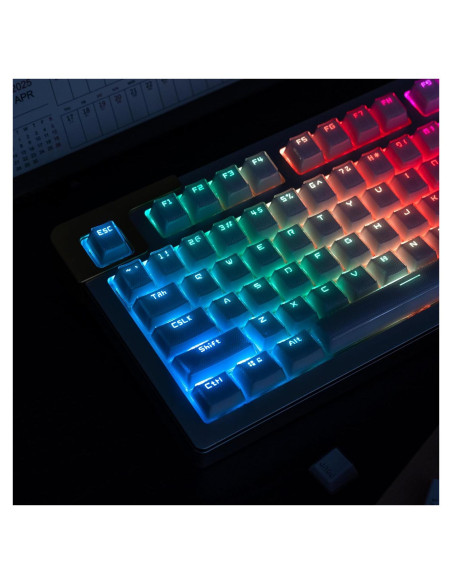 Juego de Teclas Mecánicas Mintcaps Cristal Blanco 134 Teclas