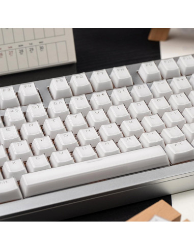 Juego de Teclas Mecánicas Mintcaps Cristal Blanco 134 Teclas