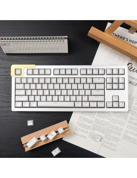 Juego de Teclas Mecánicas Mintcaps Cristal Blanco 134 Teclas