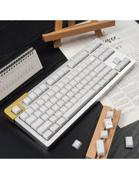 Juego de Teclas Mecánicas Mintcaps Cristal Blanco 134 Teclas