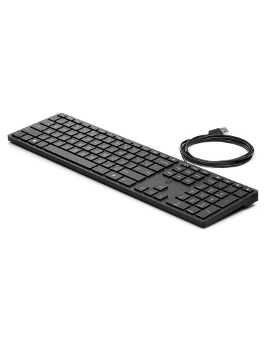Teclado HP 320K de Escritorio con Cable USB para Windows