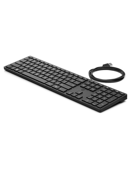 Teclado HP 320K de Escritorio con Cable USB para Windows