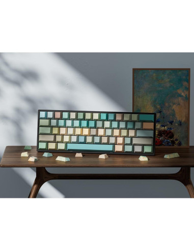 Teclado Mecánico Dagaladoo PBT Doble Tiro 132 Teclas Verde/Azul