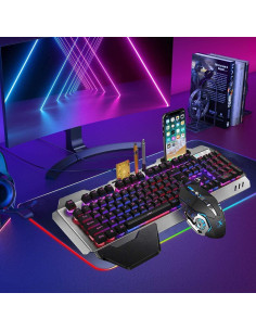 Combo Teclado Mecánico y Ratón RGB FELiCON K13 con Alfombrilla 2