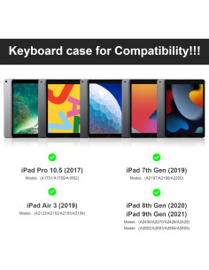 Funda de Teclado Inalámbrico Everylikit para iPad 10.2/10.5" 2
