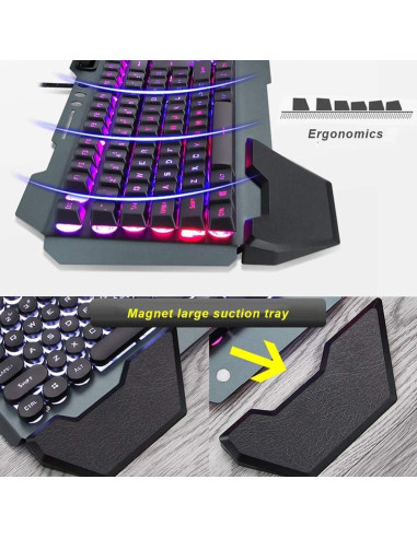 Combo Teclado Mecánico y Ratón RGB FELiCON K13 con Alfombrilla