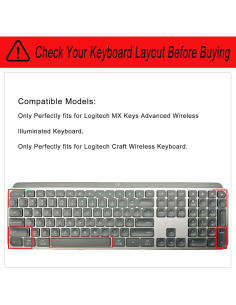 Protector de Teclado de Silicona Logitech MX/Craft Negro 2