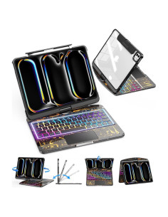 Funda Teclado Inalámbrico TSQQST Transparente iPad Pro 11" 2024