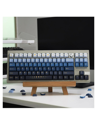 Juego de Teclas PBT Mintcaps 130 Teclas Luna Perfil Cherry