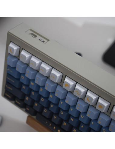 Juego de Teclas PBT Mintcaps 130 Teclas Luna Perfil Cherry