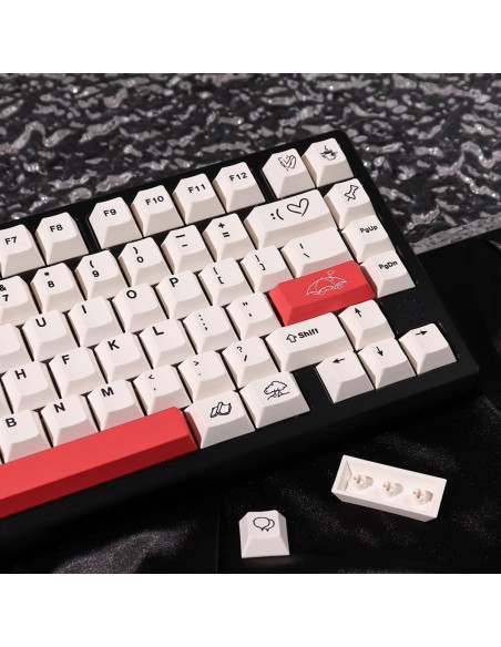 Teclado Mecánico 160 Teclas PBT Beige Mintcaps - Perfil Cherry Teclado Mecánico 160 Teclas PBT Beige Mintcaps - Perfil Cherry