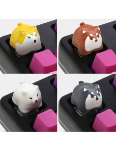 Tecla de resina personalizada Kelendle perro husky blanco ESC 2