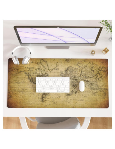 Almohadilla de Escritorio QiyI 80x40 cm Cuero PU Mapa 1814