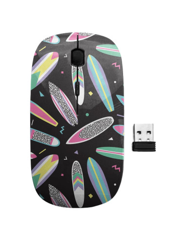 Ratón Inalámbrico Ergonómico Sanacci Vintage Surf 90s