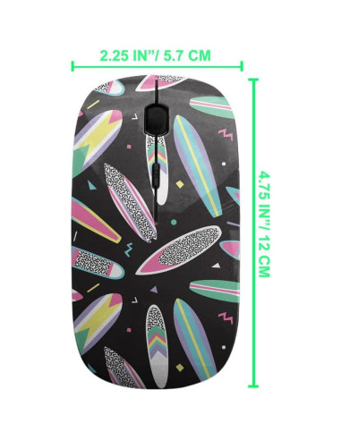 Ratón Inalámbrico Ergonómico Sanacci Vintage Surf 90s