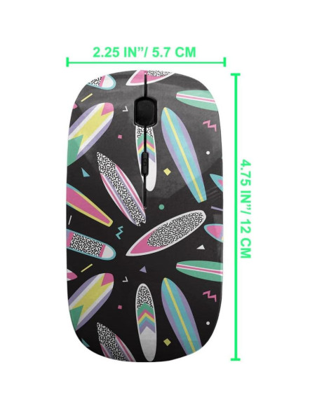 Ratón Inalámbrico Ergonómico Sanacci Vintage Surf 90s