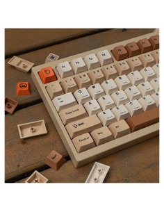 Juego de Teclas PBT 143 Mintcaps Perfil Cherry Beige