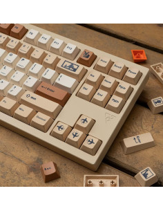 Juego de Teclas PBT 143 Mintcaps Perfil Cherry Beige 2
