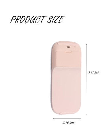 Ratón Plegable Táctil QUJIFETU Rosa para PC y Mac