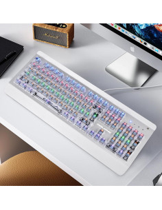 Tapa de Teclado Mecánico Retroiluminado PBT USHOW 132 Teclas 2