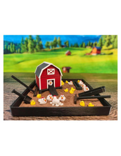 Jardín Zen de Pollo Munnygrubbers - Grande 17.78 cm - Alivio Estrés