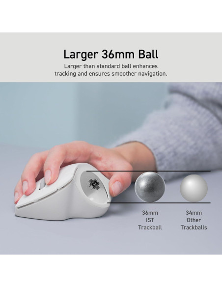 Mouse Trackball Inalámbrico ELECOM M-IT11DRBK Negro 36mm