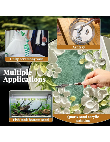 Arena Blanca Fina RAINFLOW 425g para Manualidades y Jardines Zen