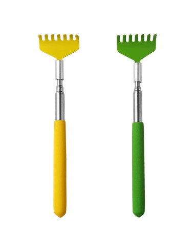 Rastrillo de Jardín Zen MIUPOO Mini - 2 Piezas Amarillo y Verde