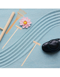 Set de 3 Mini Rastrillos de Arena Zen AUEAR de Bambú 2
