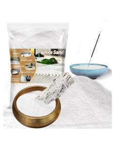 Arena Blanca Fina RAINFLOW 850 g para Manualidades y Jardín Zen