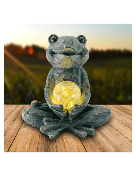 Estatua de Jardín Rana Zen Yoga Brilliant Prospect 20.5 cm