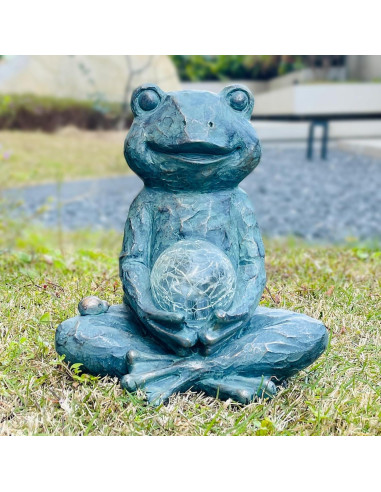 Estatua de Jardín Rana Zen Yoga Brilliant Prospect 20.5 cm