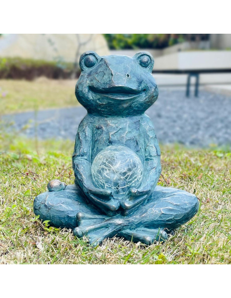 Estatua de Jardín Rana Zen Yoga Brilliant Prospect 20.5 cm