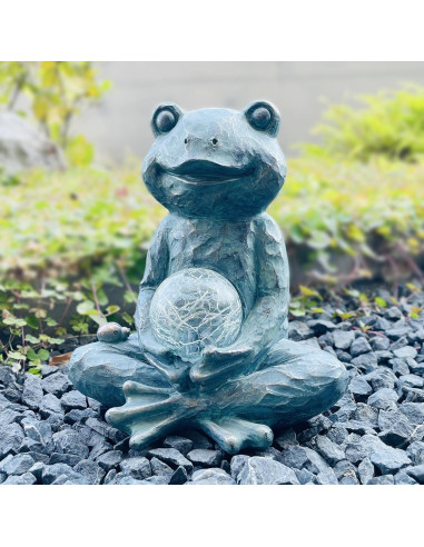 Estatua de Jardín Rana Zen Yoga Brilliant Prospect 20.5 cm