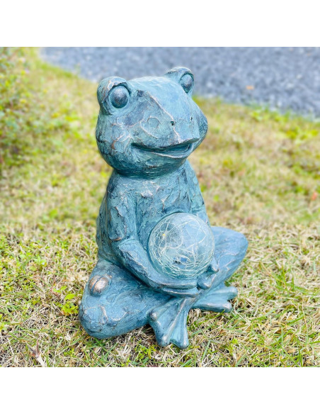 Estatua de Jardín Rana Zen Yoga Brilliant Prospect 20.5 cm