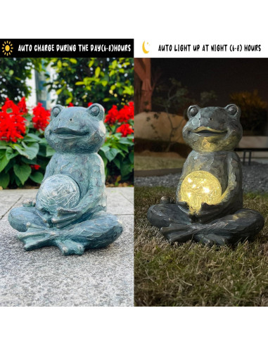 Estatua de Jardín Rana Zen Yoga Brilliant Prospect 20.5 cm