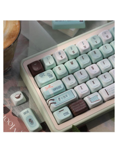 Teclas de Teclado Mecánico TIMSEKER FOA PBT Verde Menta 147 Unidades